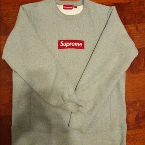 Supreme Box logo crewneck heather gray 2015
